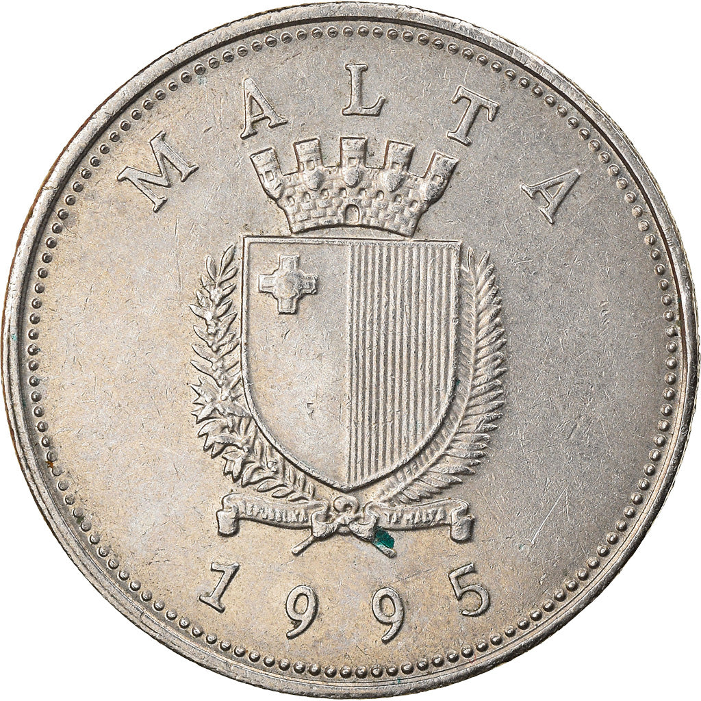 Moneda, Malta, 25 Cents, 1995, Franklin Mint, MBC, Cobre - níquel, KM:97