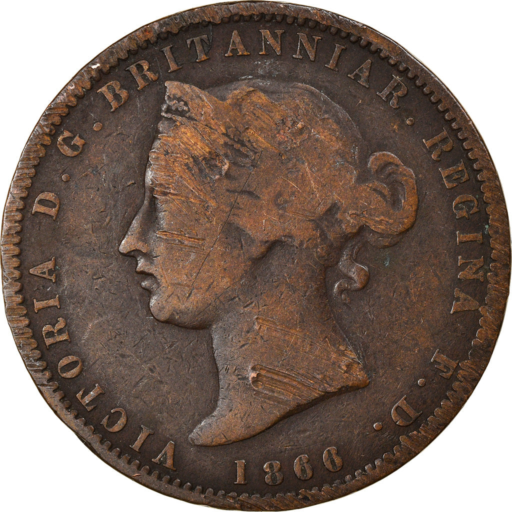 Coin, Jersey, Victoria, 1/13 Shilling, 1866, VF(30-35), Bronze, KM:5