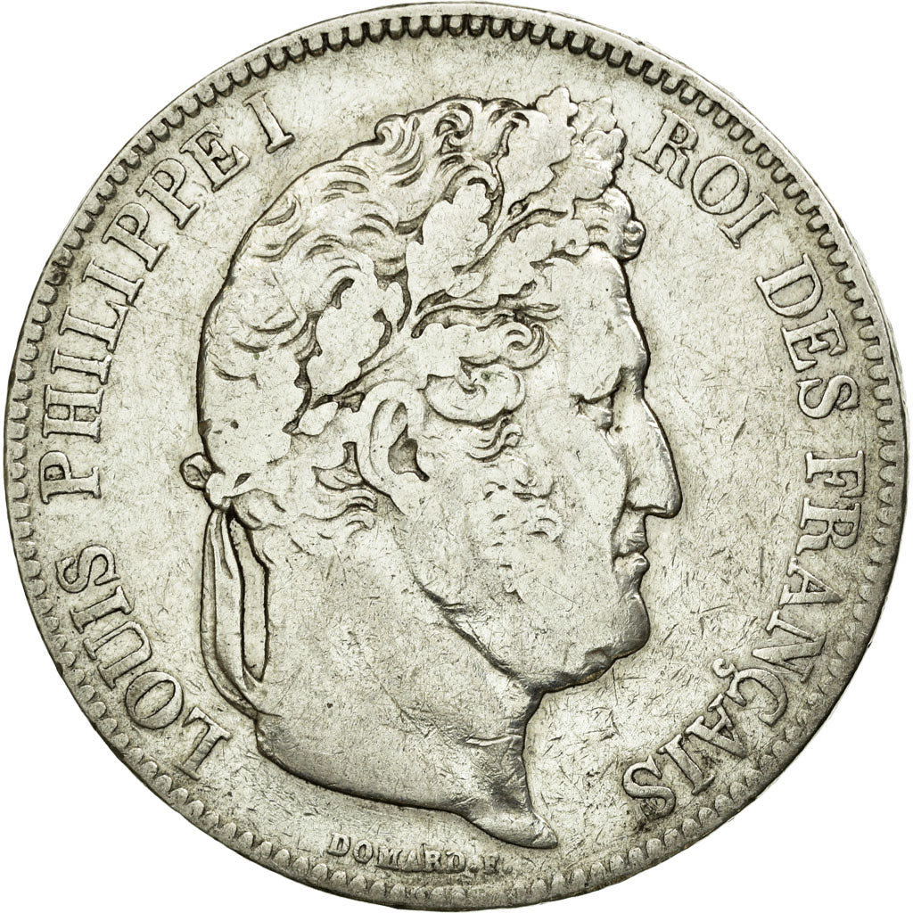 Coin, France, Louis-Philippe, 5 Francs, 1833, Nantes, VF(20-25), Silver