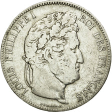 Coin, France, Louis-Philippe, 5 Francs, 1833, Nantes, VF(20-25), Silver