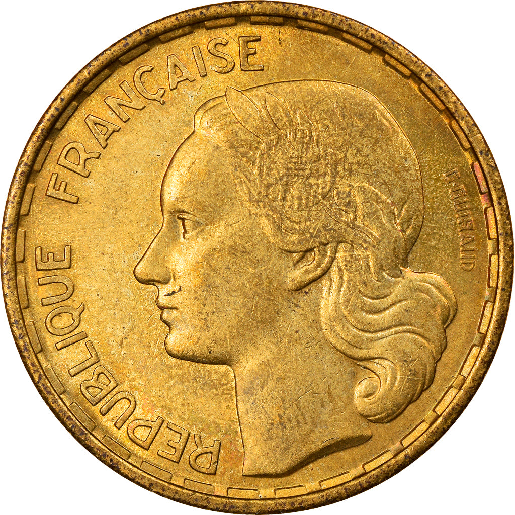 Munten, Frankrijk, Guiraud, 50 Francs, 1951, Paris, PR, Aluminum-Bronze