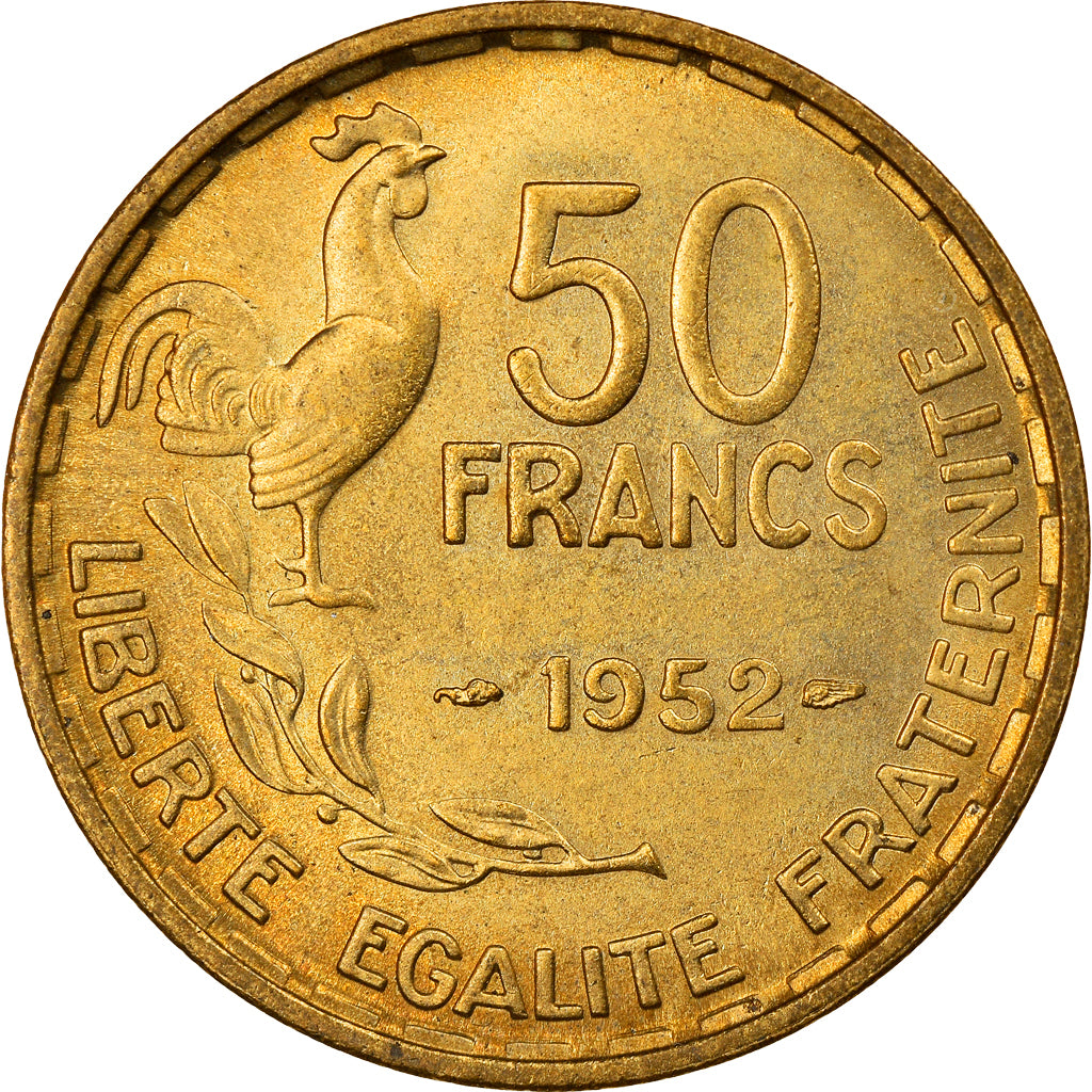 Moneta, Francia, Guiraud, 50 Francs, 1952, Paris, SPL-, Alluminio-bronzo