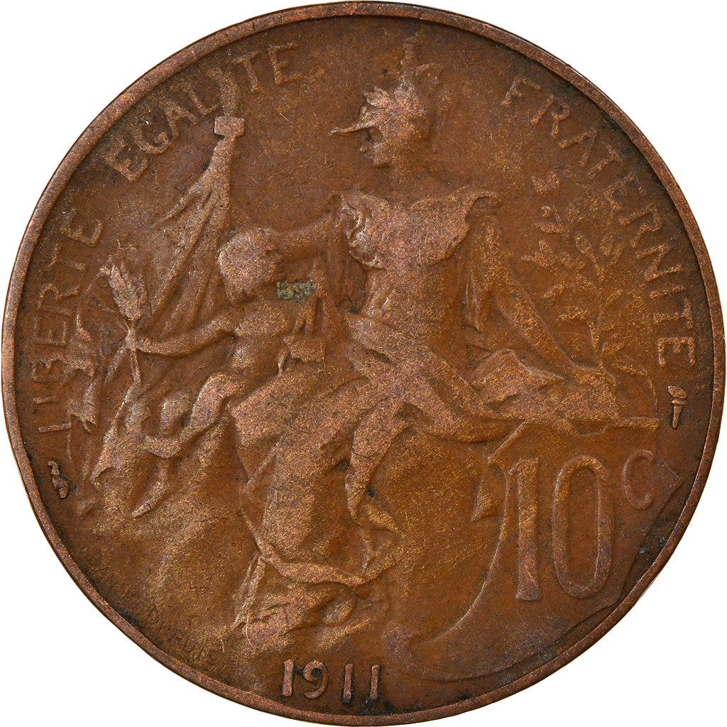 Coin, France, Dupuis, 10 Centimes, 1911, Paris, VF(30-35), Bronze, KM:843
