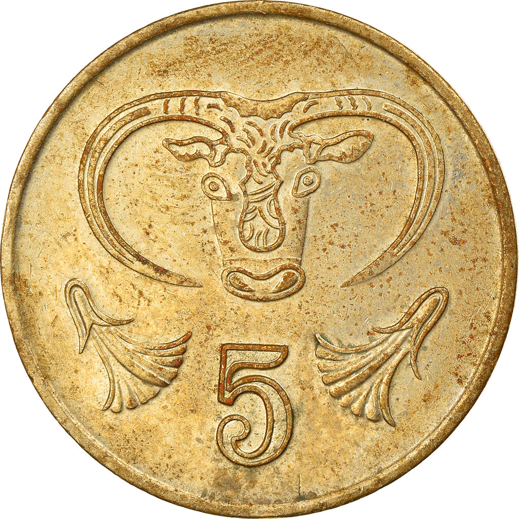 Moneta, Cypr, 5 Cents, 1993, VF(30-35), Mosiądz niklowy, KM:55.3