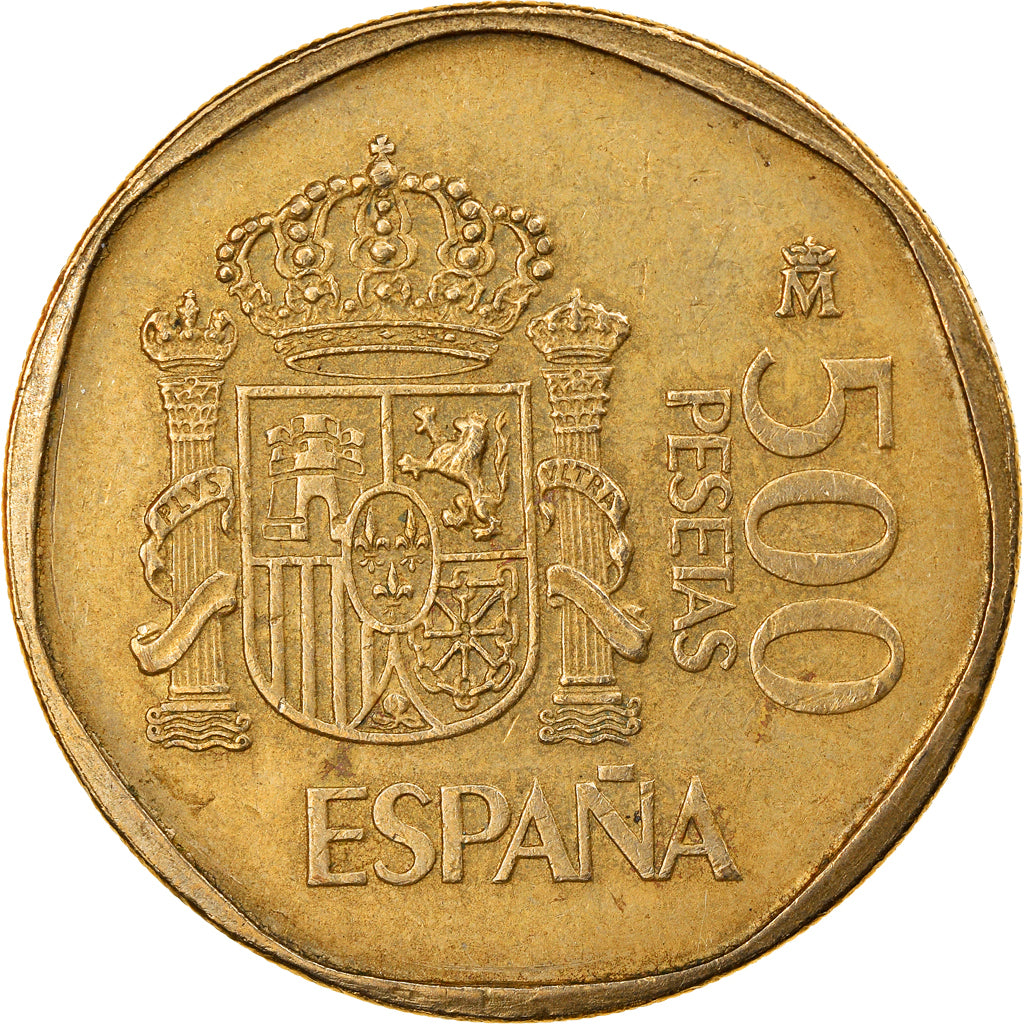 Coin, Spain, Juan Carlos I, 500 Pesetas, 1987, VF(30-35), Aluminum-Bronze