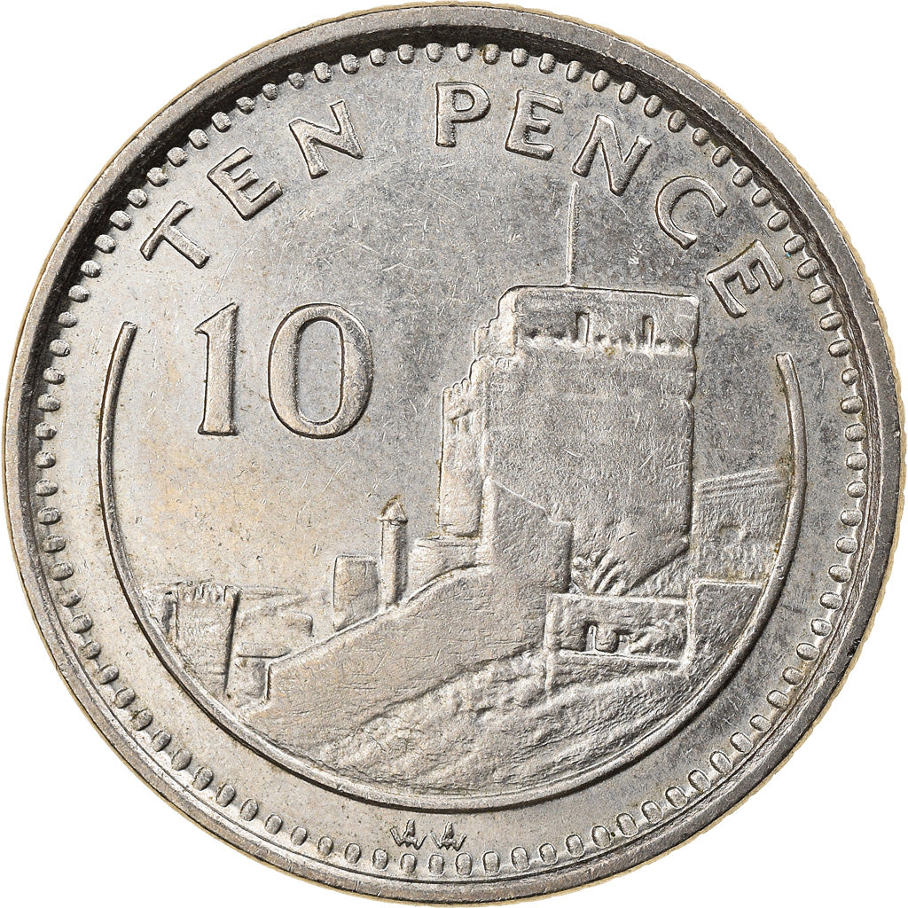 Coin, Gibraltar, Elizabeth II, 10 Pence, 1994, EF(40-45), Copper-nickel, KM:23.2