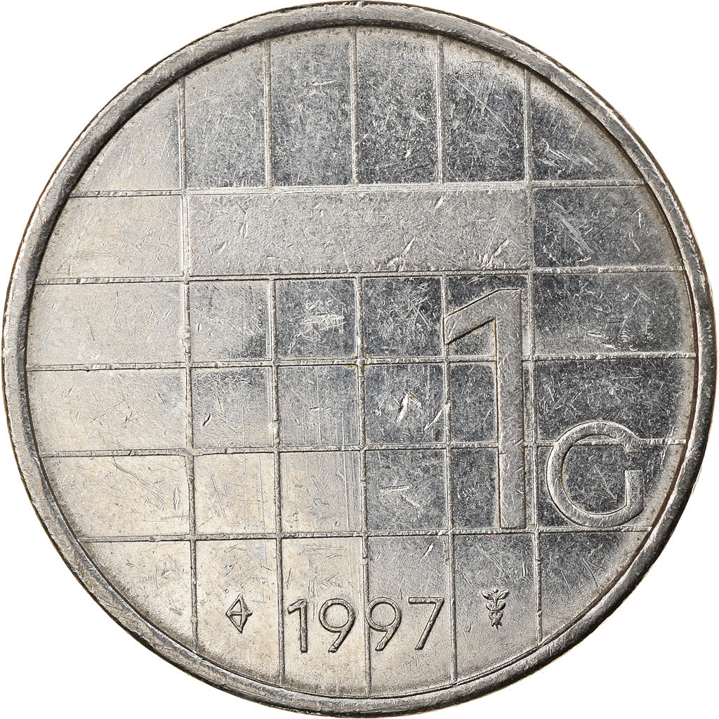 Coin, Netherlands, Beatrix, Gulden, 1997, EF(40-45), Nickel, KM:205