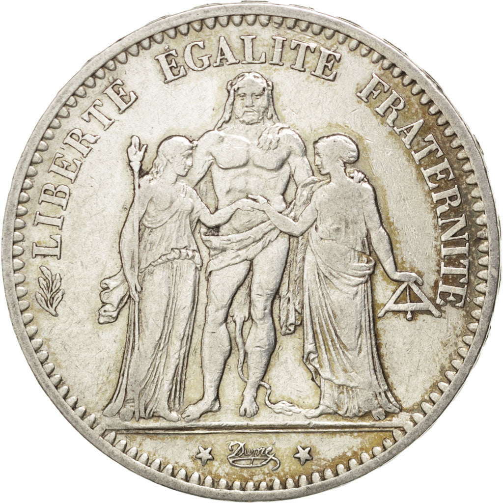 FRANCE, Hercule, 5 Francs, 1874, Bordeaux, KM #820.2, EF(40-45), Silver,...