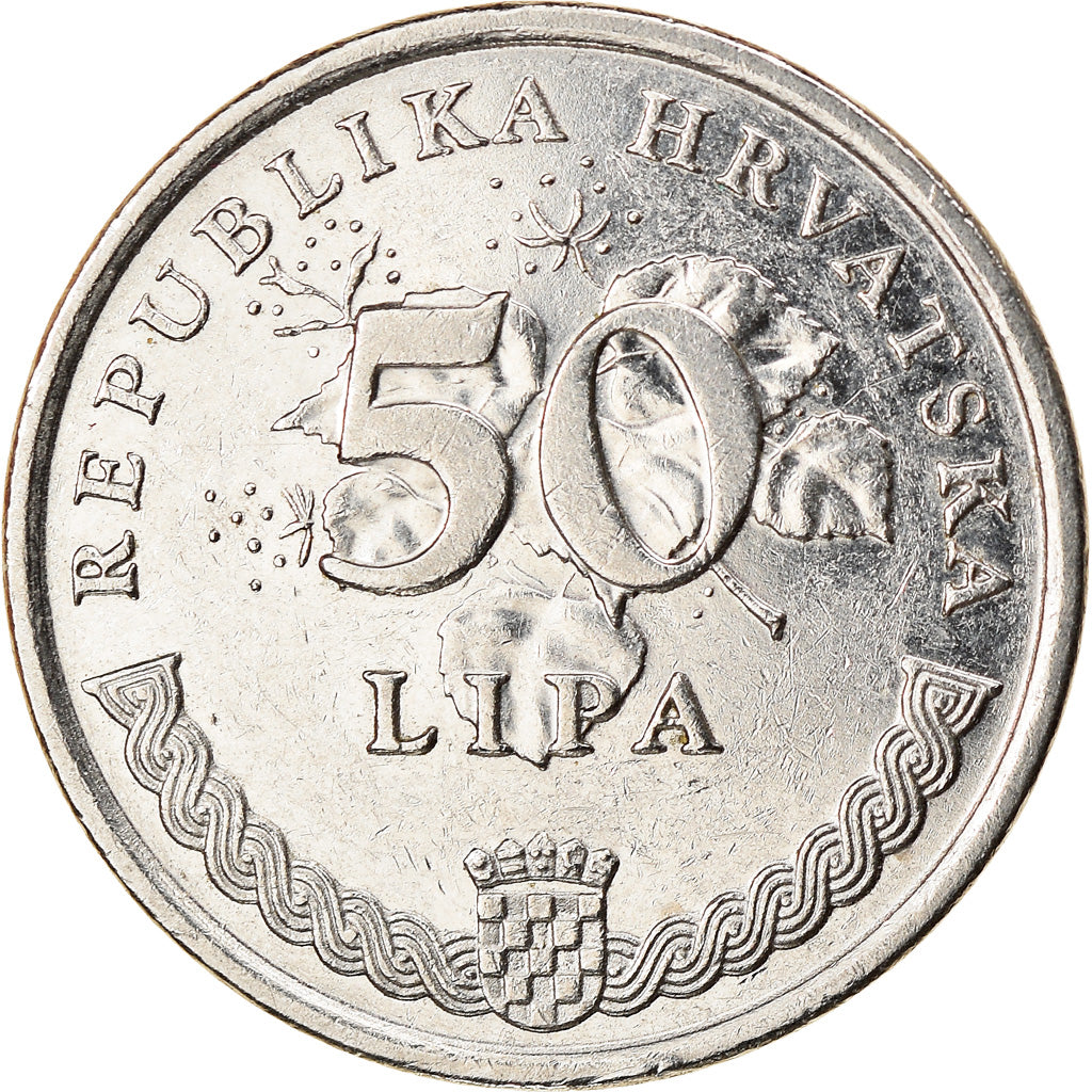 Coin, Croatia, 50 Lipa, 2002, EF(40-45), Nickel plated steel, KM:19