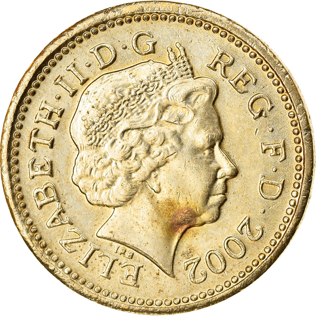 Coin, Great Britain, Elizabeth II, Pound, 2002, British Royal Mint, EF(40-45)