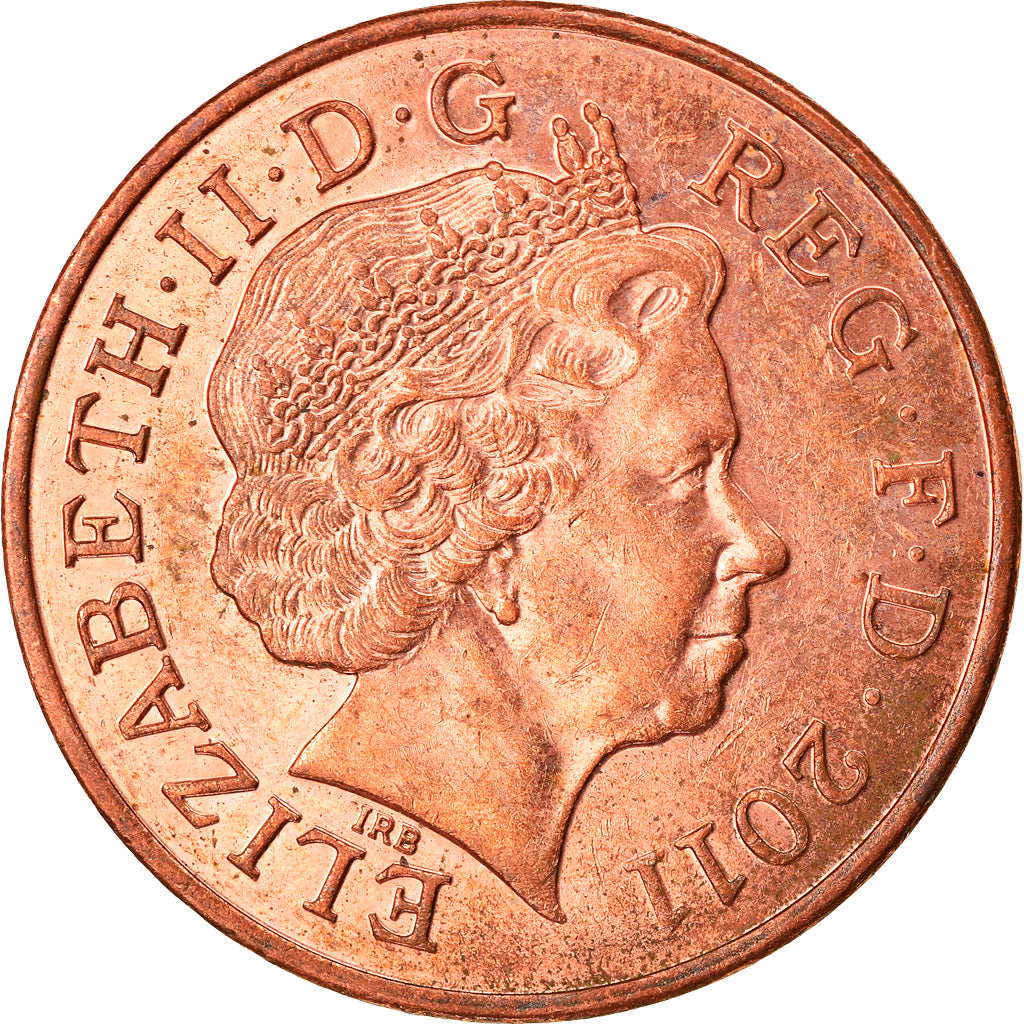 Munten, Groot Bretagne, Elizabeth II, 2 Pence, 2011, ZF, Copper Plated Steel
