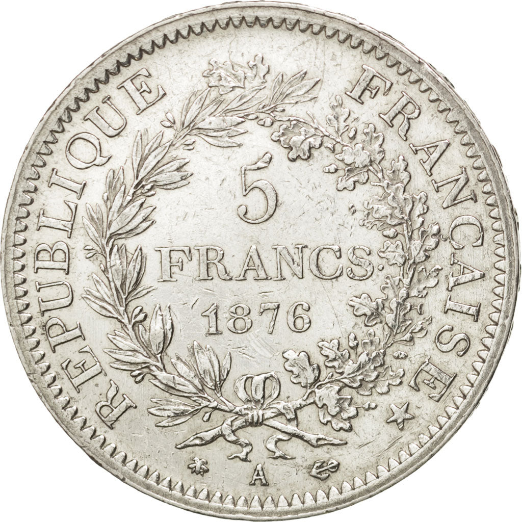 Monnaie, France, Hercule, 5 Francs, 1876, Paris, TTB+, Argent, KM:820.1