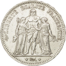 FRANCE, Hercule, 5 Francs, 1875, Paris, KM #820.1, EF(40-45), Silver, Gadoury...