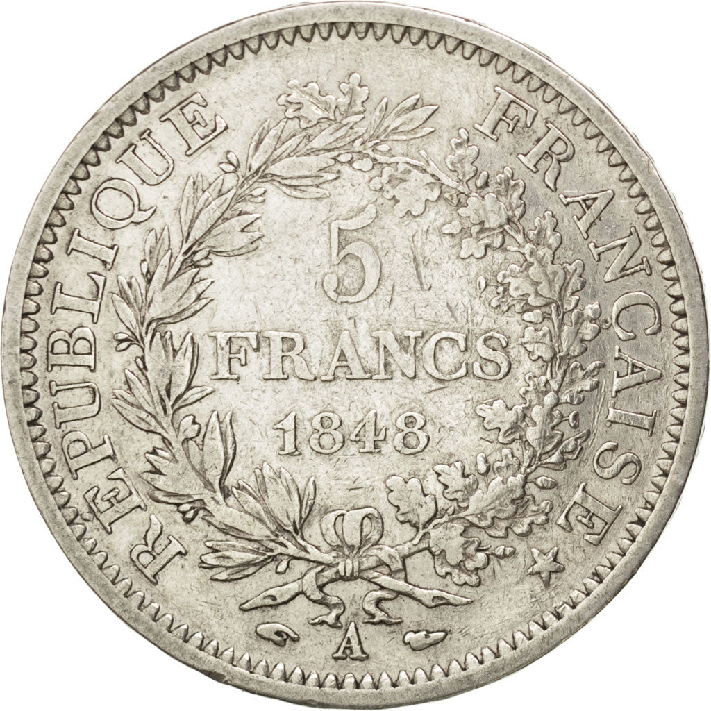Deuxième République, 5 Francs Hercule, 1848 A, KM 756.1