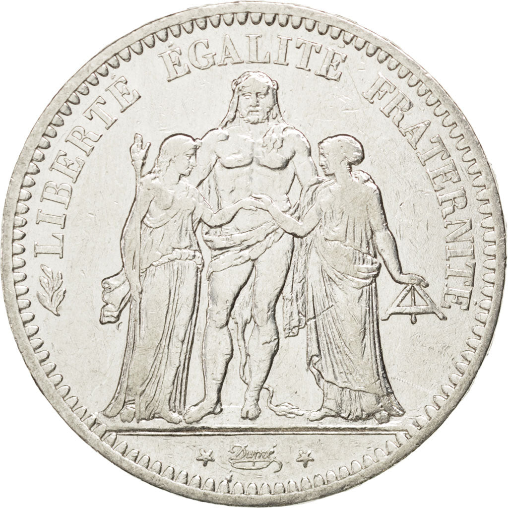 FRANCE, Hercule, 5 Francs, 1848, Paris, KM #756.1, EF(40-45), Silver, Gadoury...