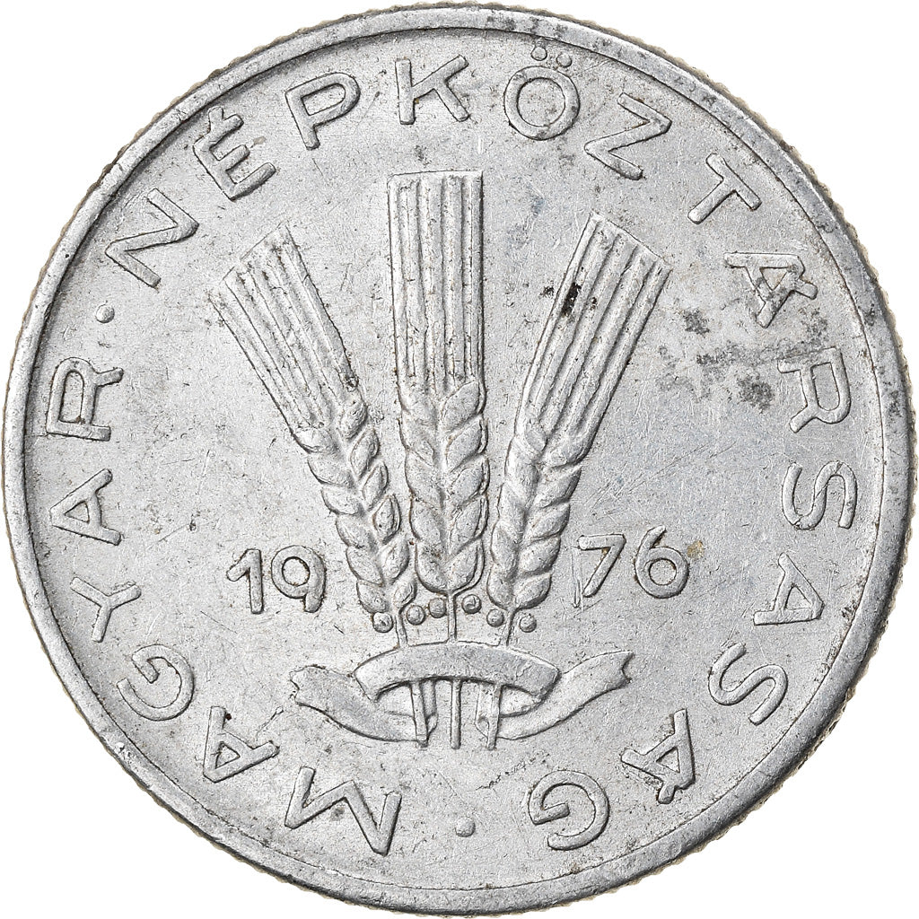 Münze, Ungarn, 20 Fillér, 1976, Budapest, S+, Aluminium, KM:573