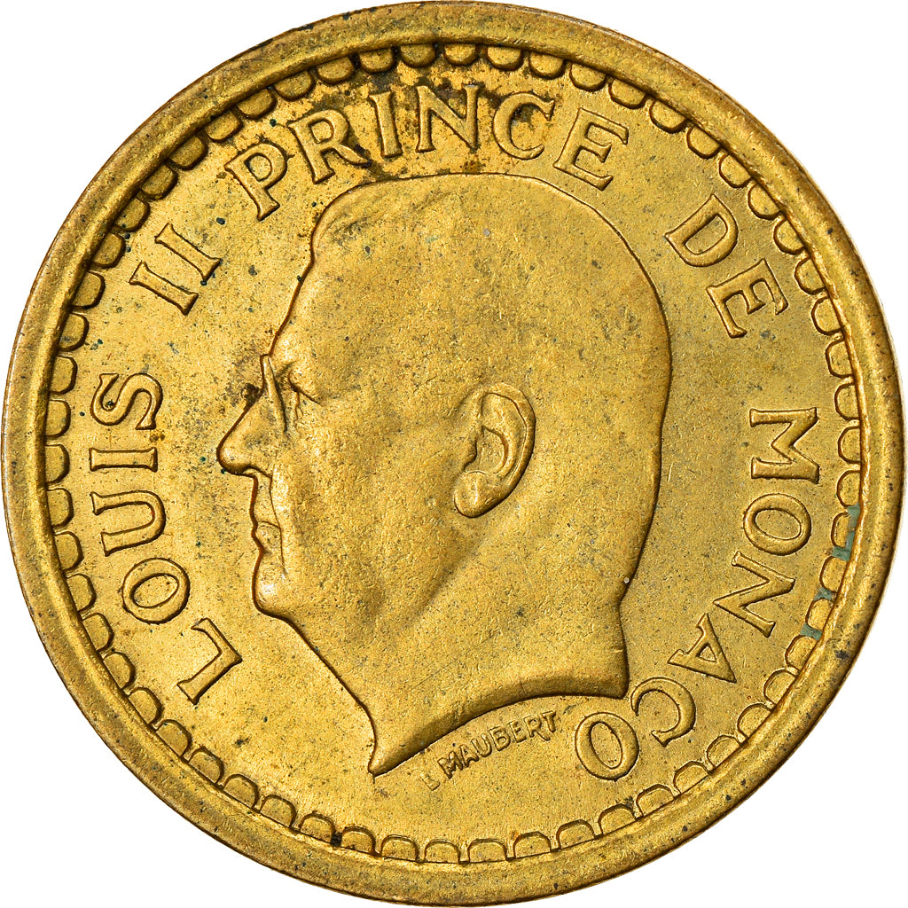Moneta, Monaco, Louis II, Franc, 1943, Paris, EF(40-45), Aluminium, KM:120