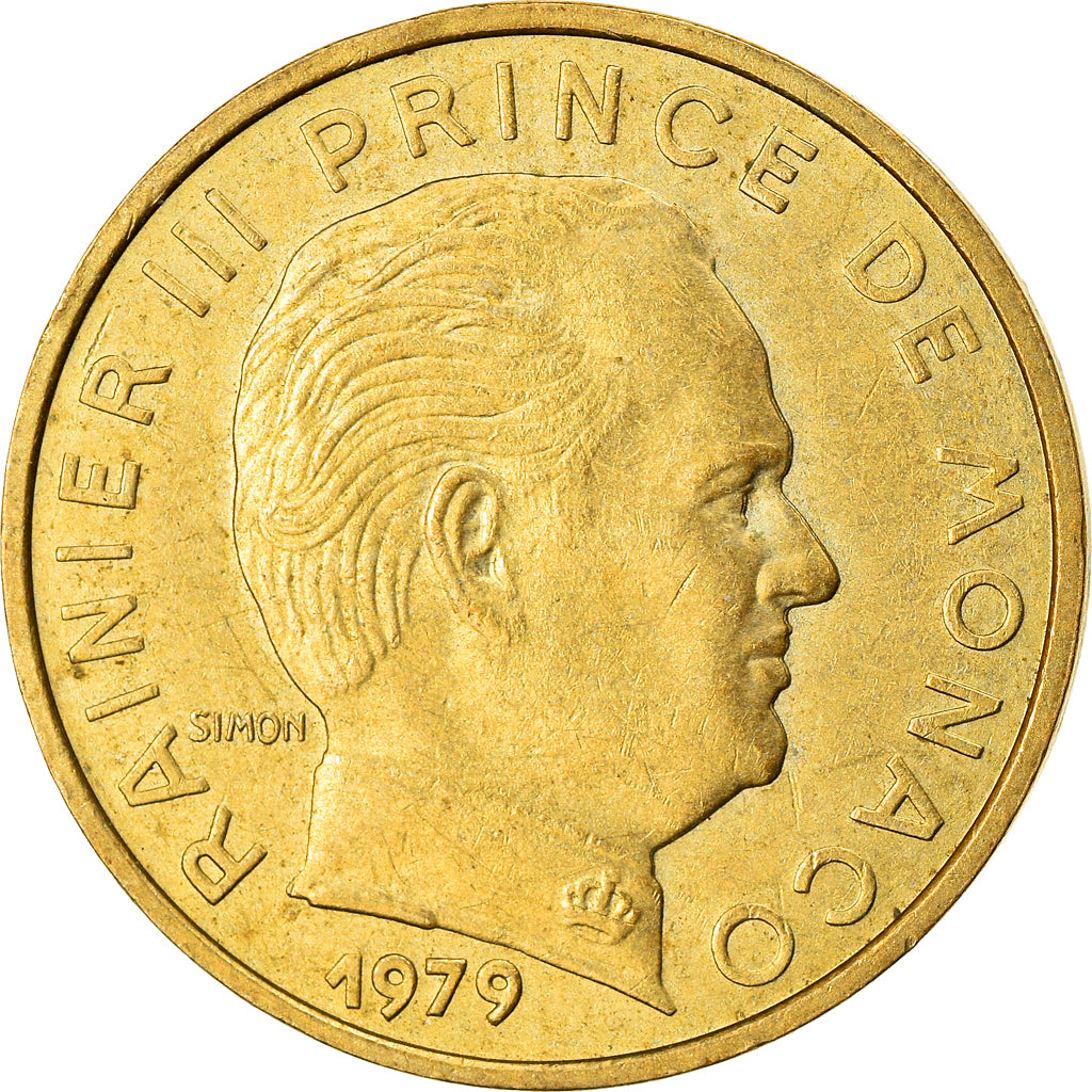 Coin, Monaco, Rainier III, 10 Centimes, 1979, EF(40-45), Aluminum-Bronze