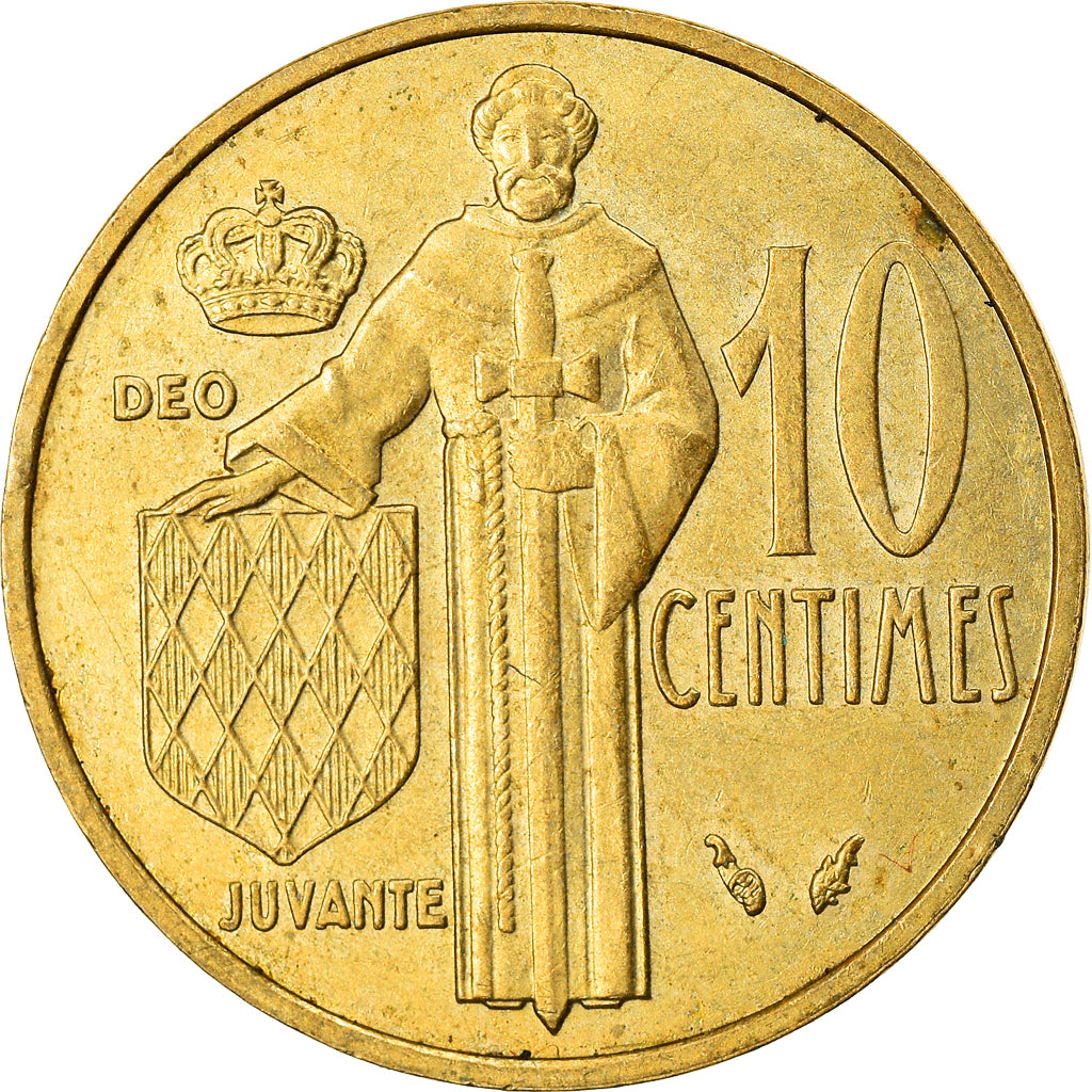 Coin, Monaco, Rainier III, 10 Centimes, 1979, EF(40-45), Aluminum-Bronze