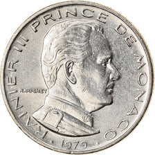 Coin, Monaco, Rainier III, 1/2 Franc, 1979, EF(40-45), Nickel, KM:145