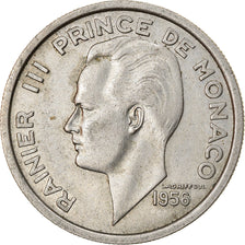 Coin, Monaco, Rainier III, 100 Francs, Cent, 1956, VF(30-35), Copper-nickel