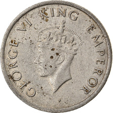 Coin, INDIA-BRITISH, George VI, 1/4 Rupee, 1947, VF(30-35), Nickel, KM:548