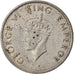 Coin, INDIA-BRITISH, George VI, 1/4 Rupee, 1947, VF(30-35), Nickel, KM:548
