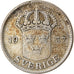 Coin, Sweden, Gustaf V, 25 Öre, 1937, VF(30-35), Silver, KM:785