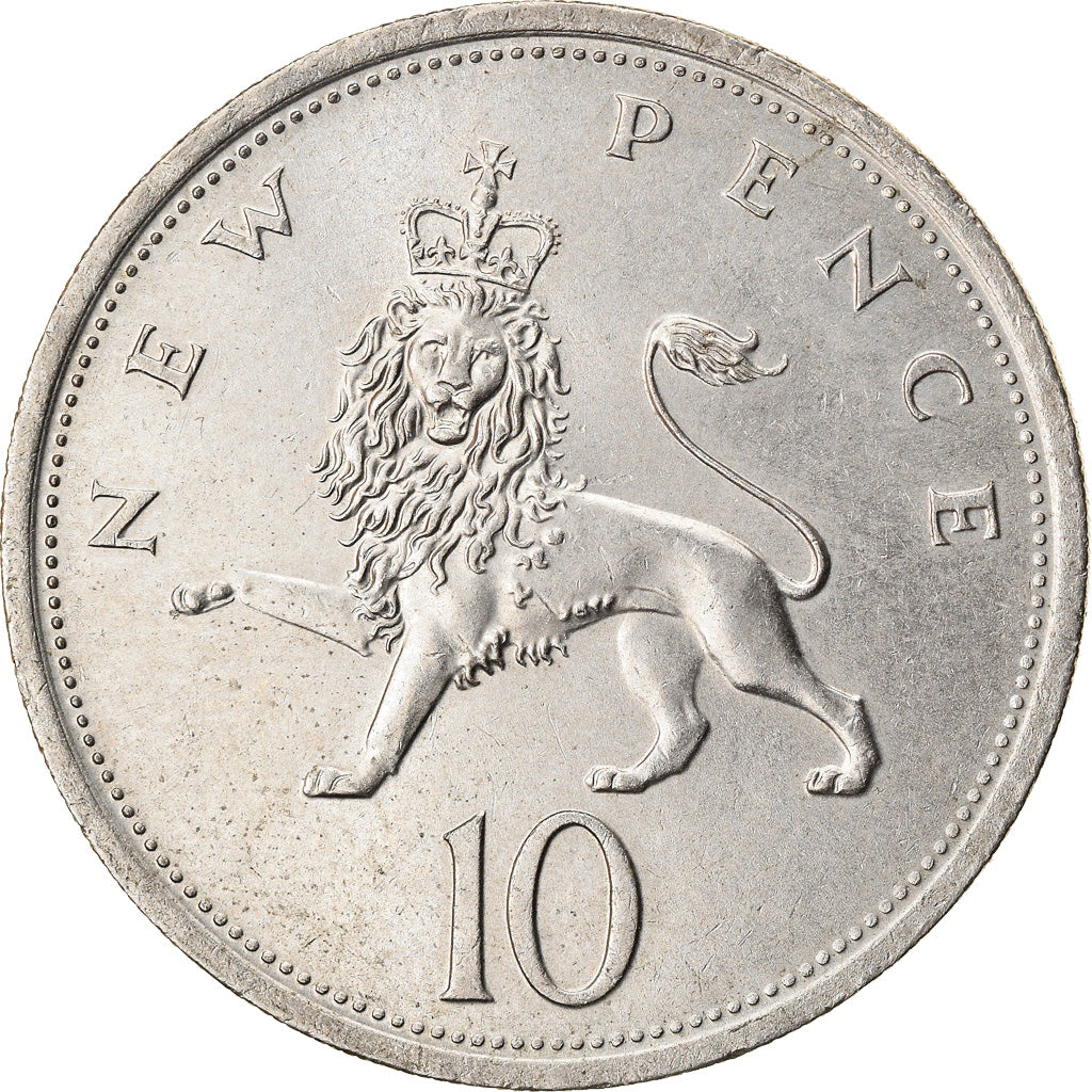 Monnaie, Grande-Bretagne, Elizabeth II, 10 New Pence, 1975, SUP, Copper-nickel