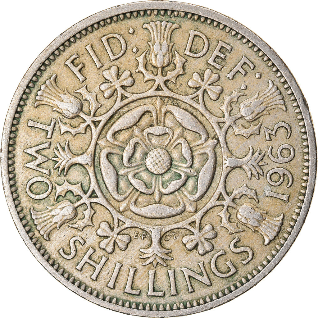 Coin, Great Britain, George V, Shilling, 1963, EF(40-45), Silver, KM:816a