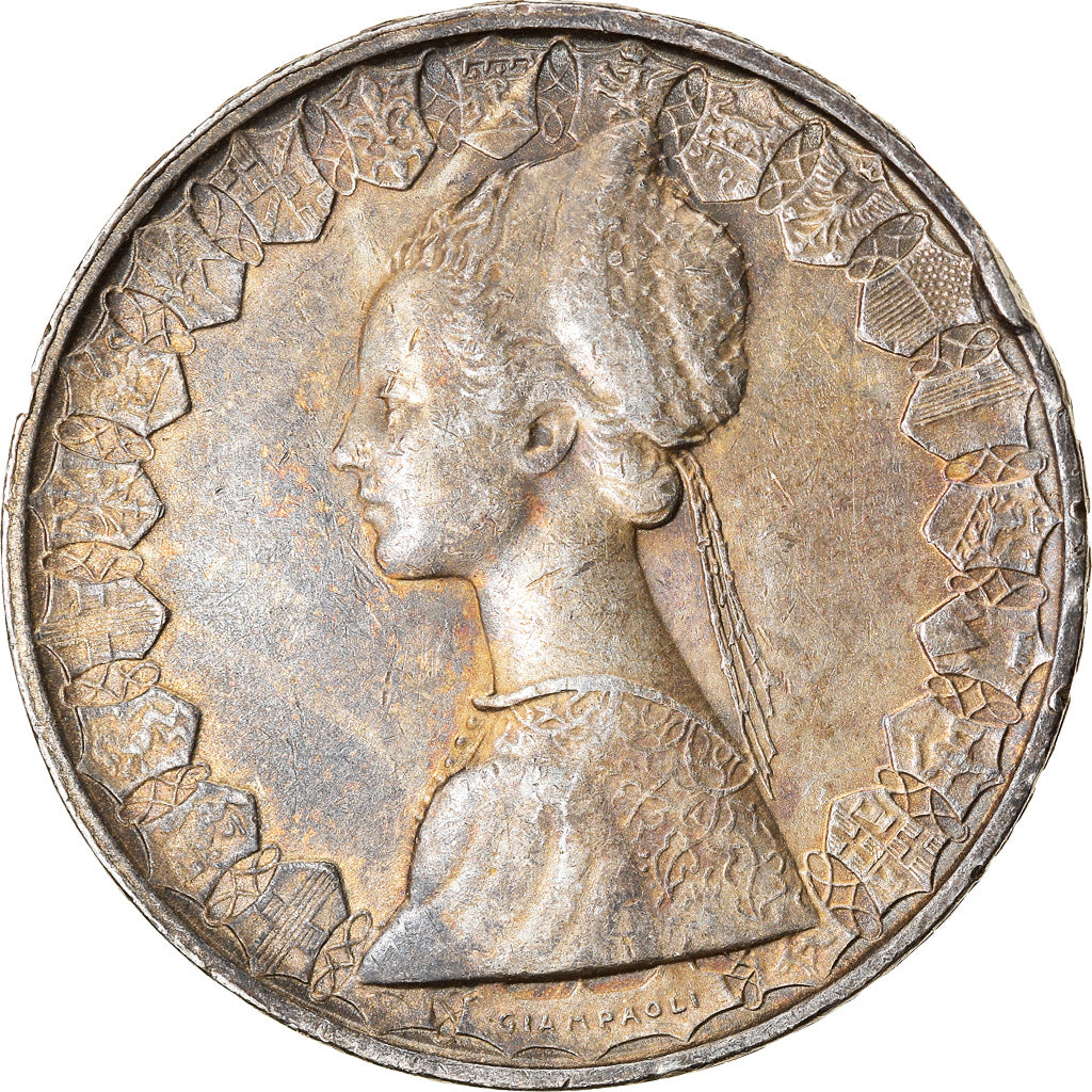 Coin, Italy, 500 Lire, 1958, Rome, EF(40-45), Silver, KM:98