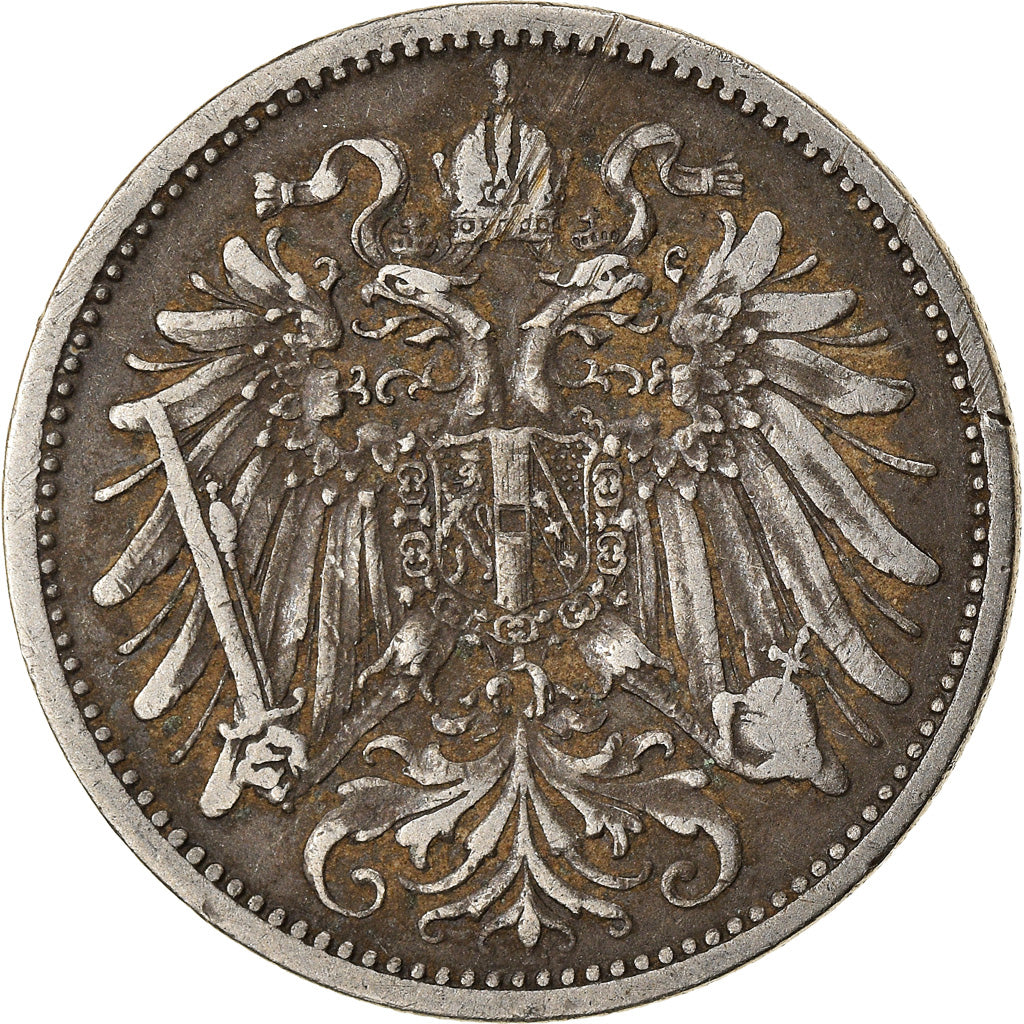 Coin, Austria, Franz Joseph I, 20 Heller, 1908, VF(30-35), Nickel, KM:2803