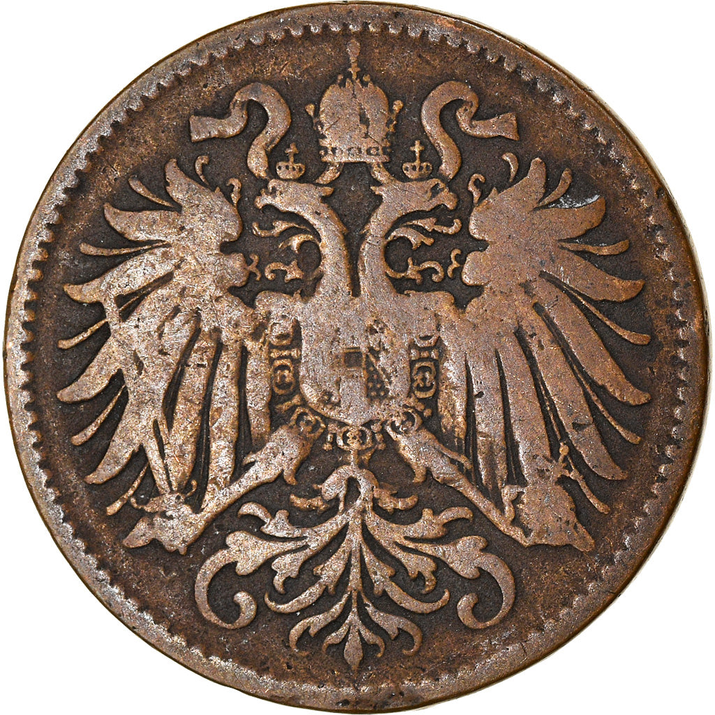 Coin, Austria, Franz Joseph I, 2 Heller, 1894, VF(30-35), Bronze, KM:2801