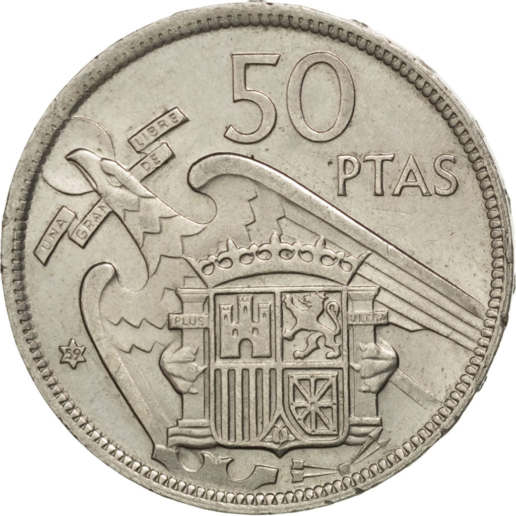 Espagne, Francisco Franco, 50 Pesetas 1957, KM 788