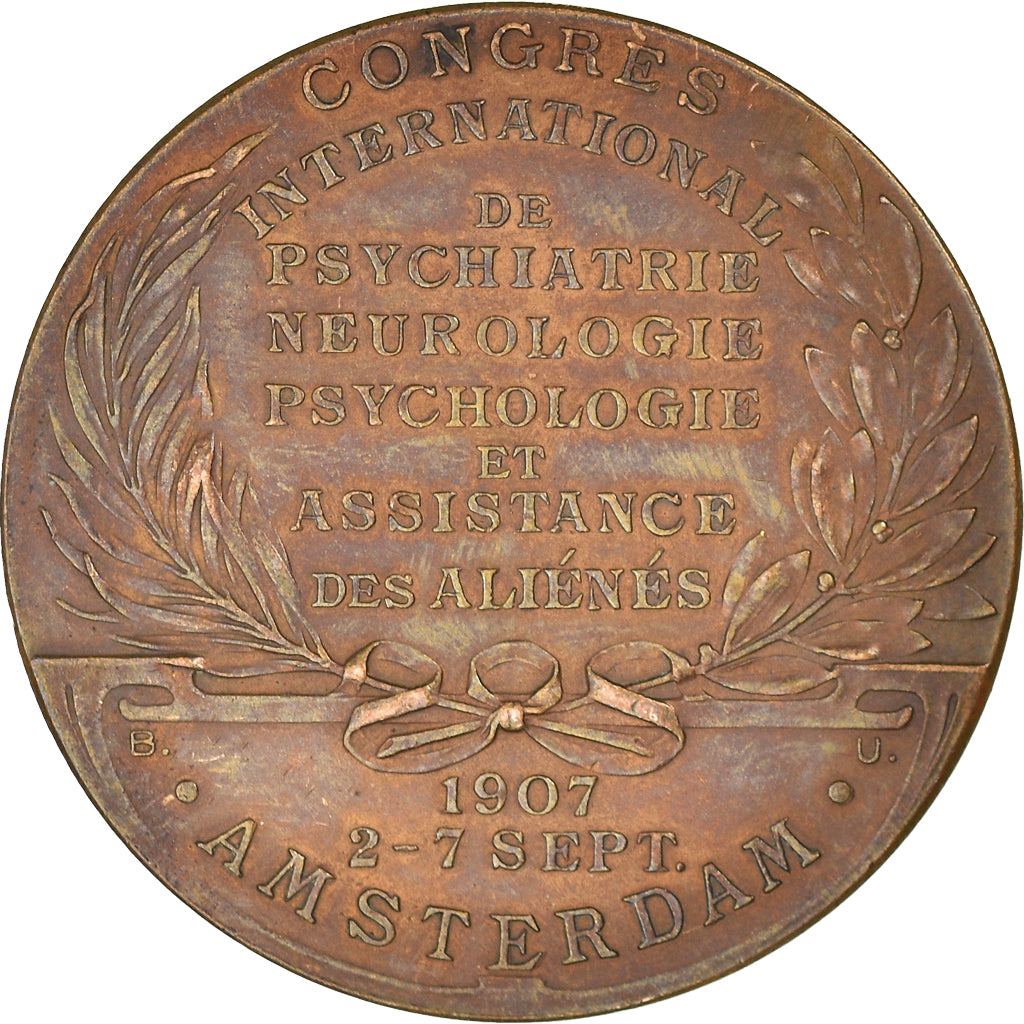 Netherlands, Medal, Congrès International de Psychiatrie, Amsterdam, Medicine
