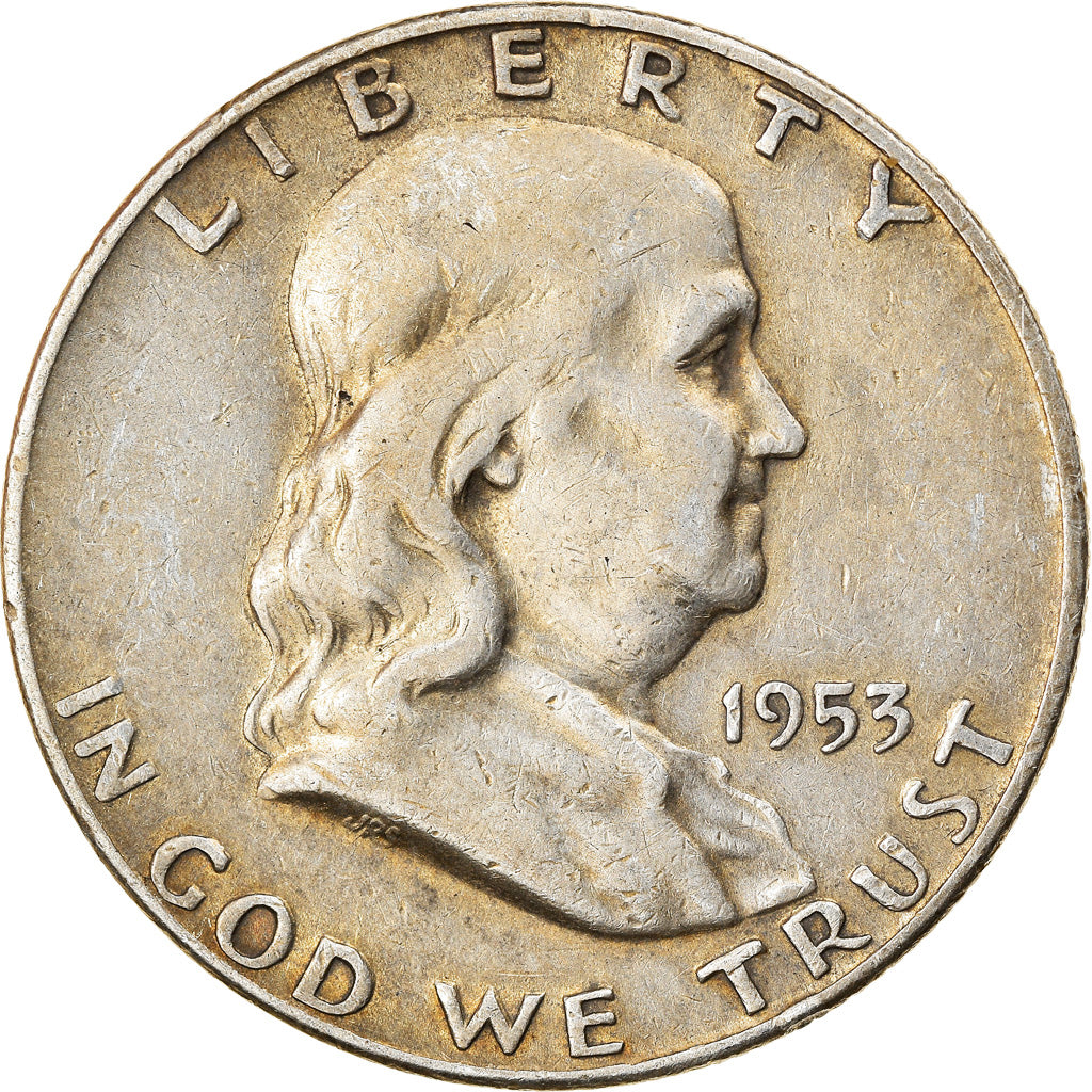 Coin, United States, Franklin Half Dollar, Half Dollar, 1953, U.S. Mint