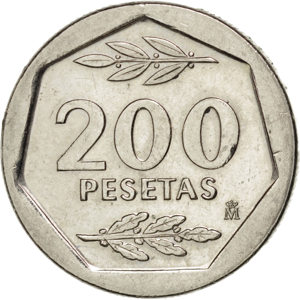 Spagna, Juan Carlos I, 200 Pesetas, 1986, SPL-, Rame-nichel, KM:829