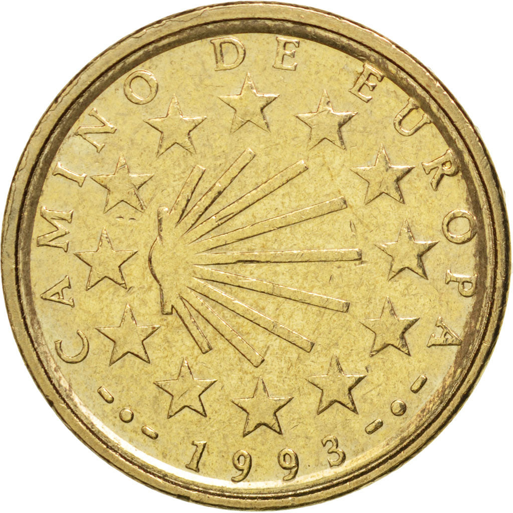 SPAIN, 100 Pesetas, 1993, Madrid, KM #922, AU(50-53), Aluminum-Bronze, 24.5,...