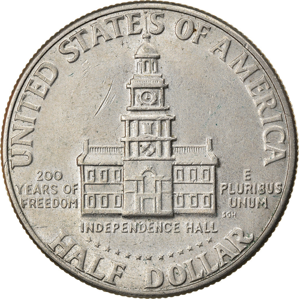 Coin, United States, Kennedy Half Dollar, Half Dollar, 1976, U.S. Mint, Denver