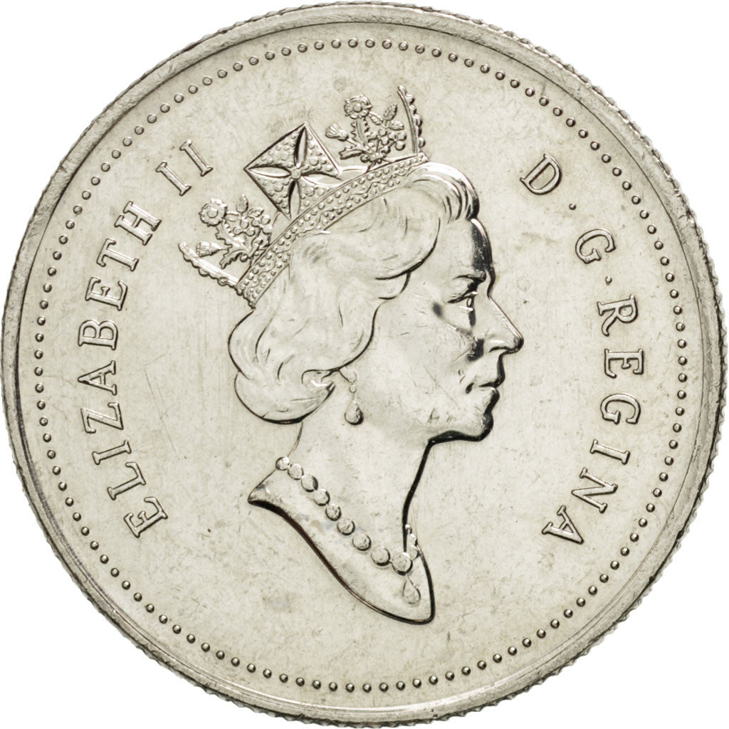 Coin, Canada, Elizabeth II, 25 Cents, 1990, Royal Canadian Mint, Ottawa