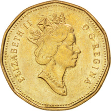 CANADA, Dollar, 1991, Royal Canadian Mint, KM #186, AU(55-58), Aureate-Bronze...