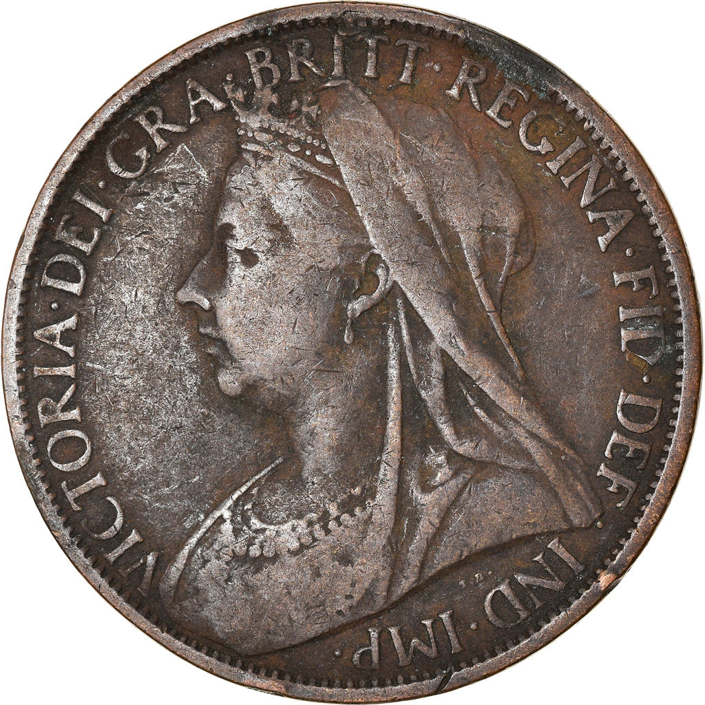 Coin, Great Britain, Victoria, Penny, 1900, VF(30-35), Bronze, KM:790