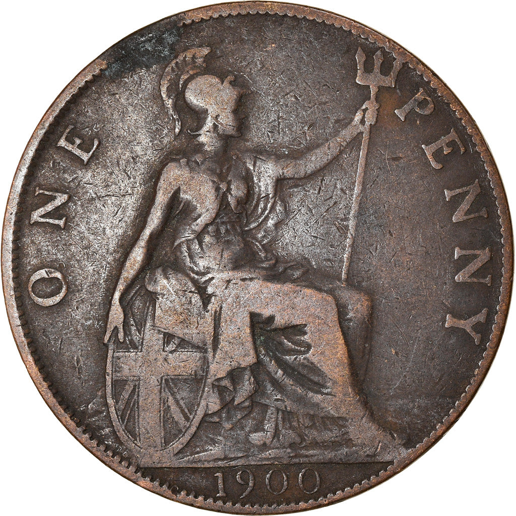 Coin, Great Britain, Victoria, Penny, 1900, VF(30-35), Bronze, KM:790