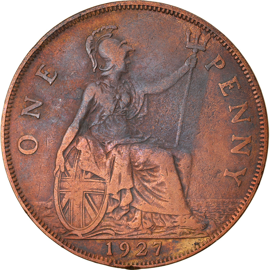 Moeda, Grã-Bretanha, George V, Penny, 1927, EF(40-45), Bronze, KM:826