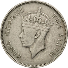 MAURITIUS, Rupee, 1950, KM #29.1, EF(40-45), Copper-Nickel, 29.6, 11.62