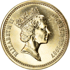 Coin, Great Britain, Elizabeth II, Pound, 1987, AU(55-58), Nickel-brass, KM:948