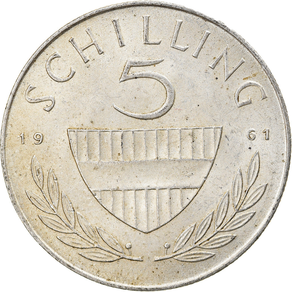 Moneta, Austria, 5 Schilling, 1961, EF(40-45), Srebro, KM:2889