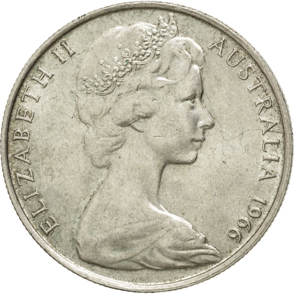 AUSTRALIA, 50 Cents, 1966, KM #67, AU(50-53), Silver, 31.5, 13.32