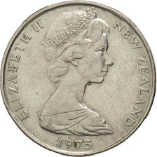 NEW ZEALAND, 50 Cents, 1975, KM #37.1, AU(50-53), Copper-Nickel, 31.75, 13.84