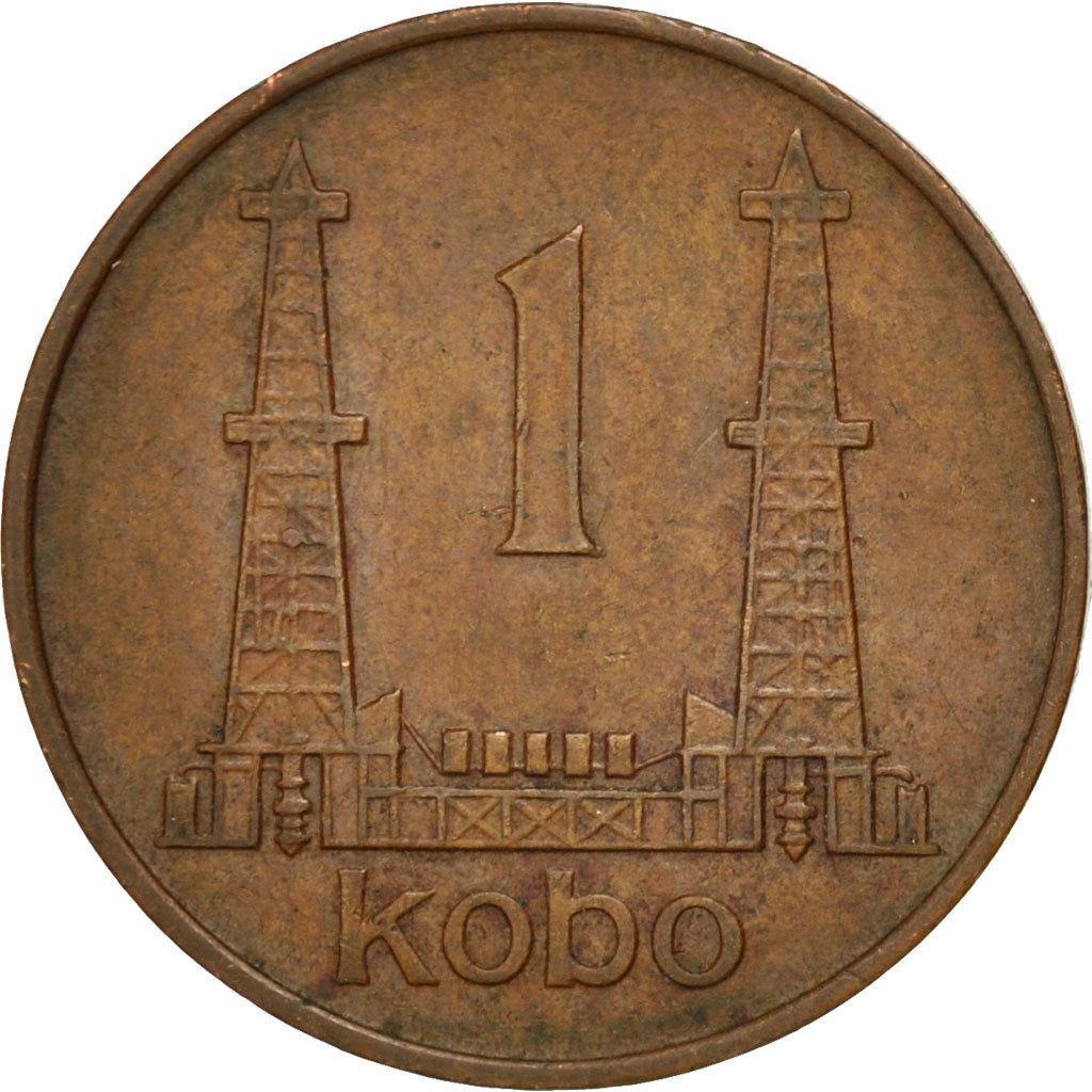 NIGERIA, Kobo, 1973, KM #8.1, AU(50-53), Bronze, 5.85